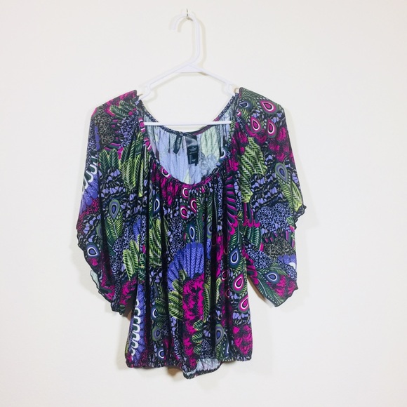 Bisou Bisou Tops - Bisou Bisou Floral Blouse LG